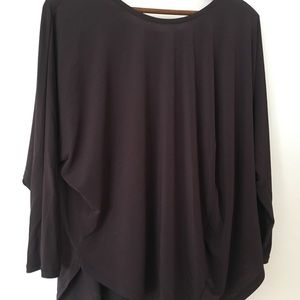 Issey Miyake clay 3/4 sleeve top